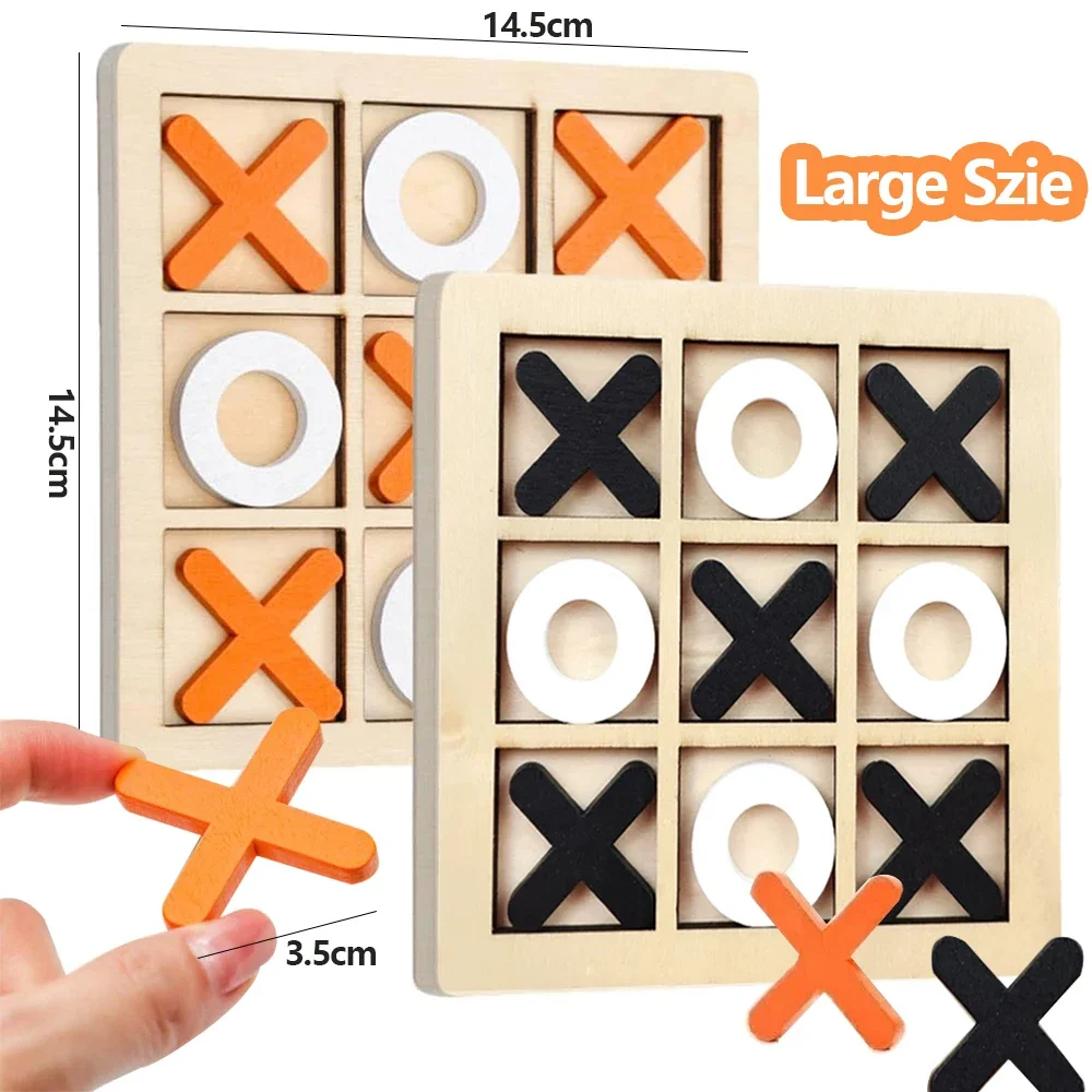 Board Game With Questions - Wooden XO Tic Tac Toe Game
