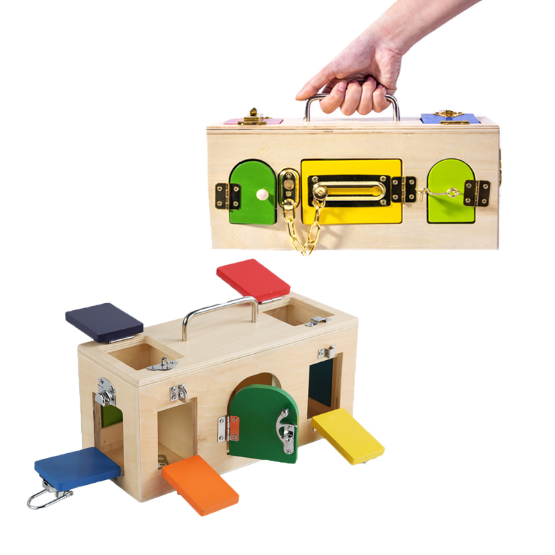 Montessori Lock Box Toy Wooden - Board Game China ulasan dan harga