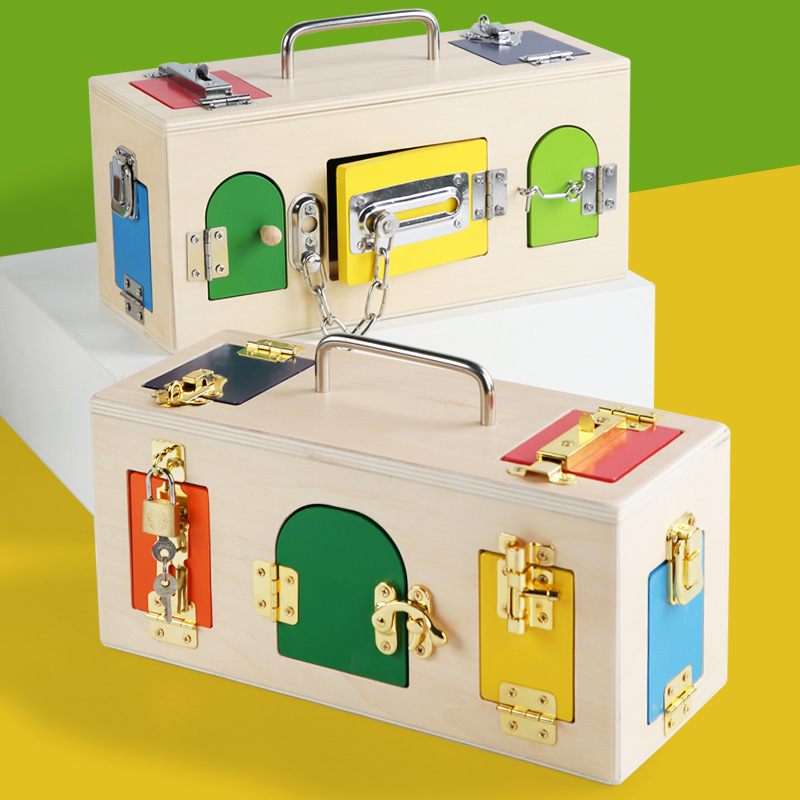 Montessori Lock Box Toy Wooden - Board Game China ulasan dan harga