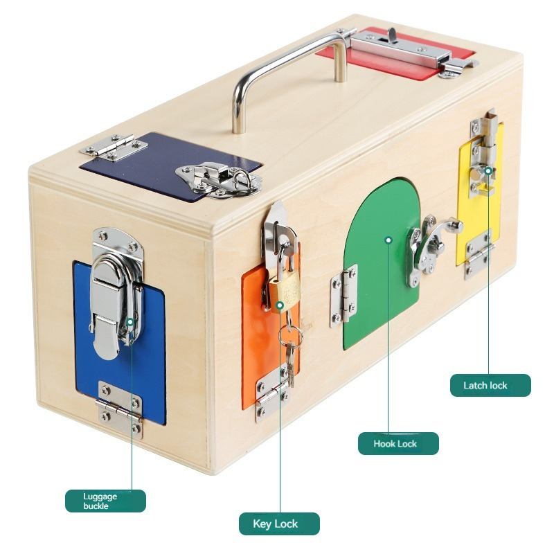 Montessori Lock Box Toy Wooden - Board Game China ulasan dan harga