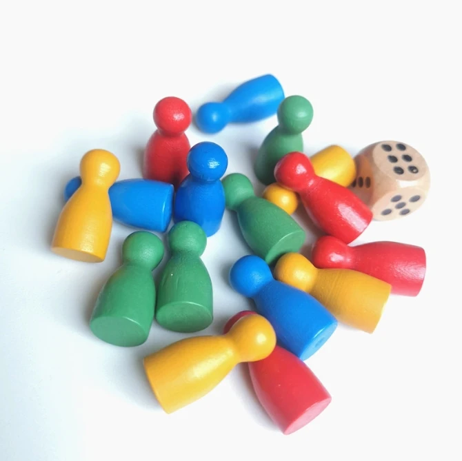 100 Pcs Colorful Wooden Chess  - Chess Set Wooden ulasan dan harga