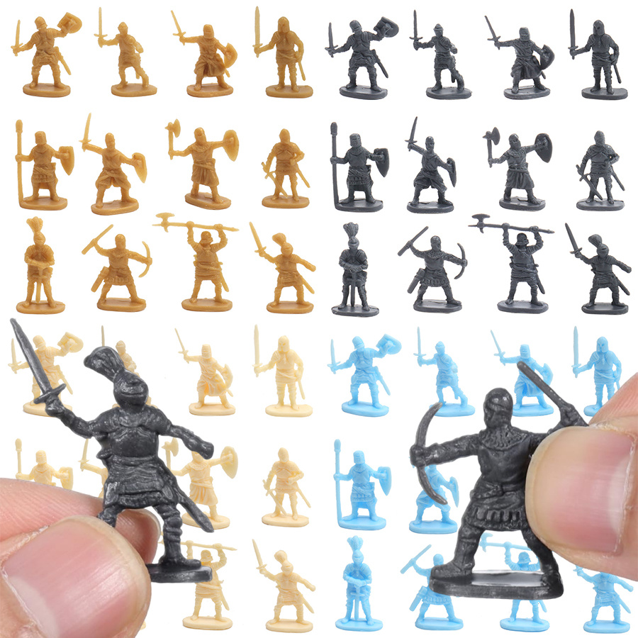 49pcs Mini Medieval Soldier Fi - Board Game War ulasan dan harga
