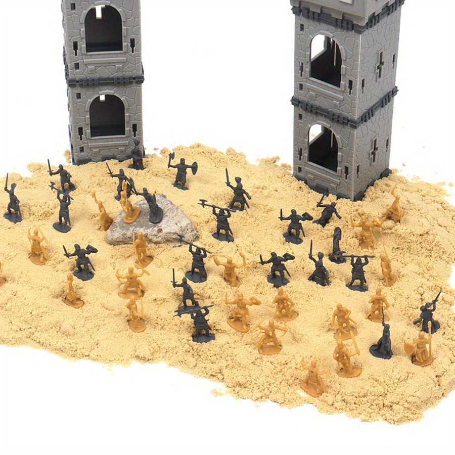 49pcs Mini Medieval Soldier Fi - Board Game War ulasan dan harga