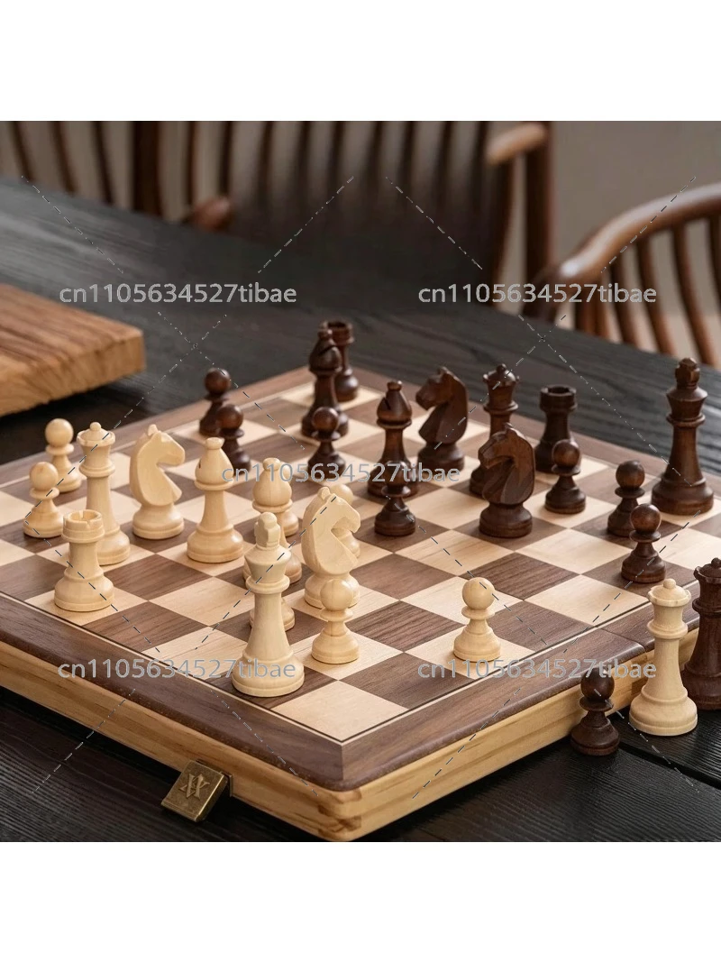 Magnetic Chess Set Solid Wood  - Chess Set Wooden ulasan dan harga