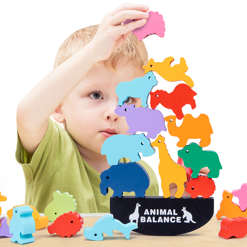 Montessori Children Wooden Ani - Board Game With Questions ulasan dan harga