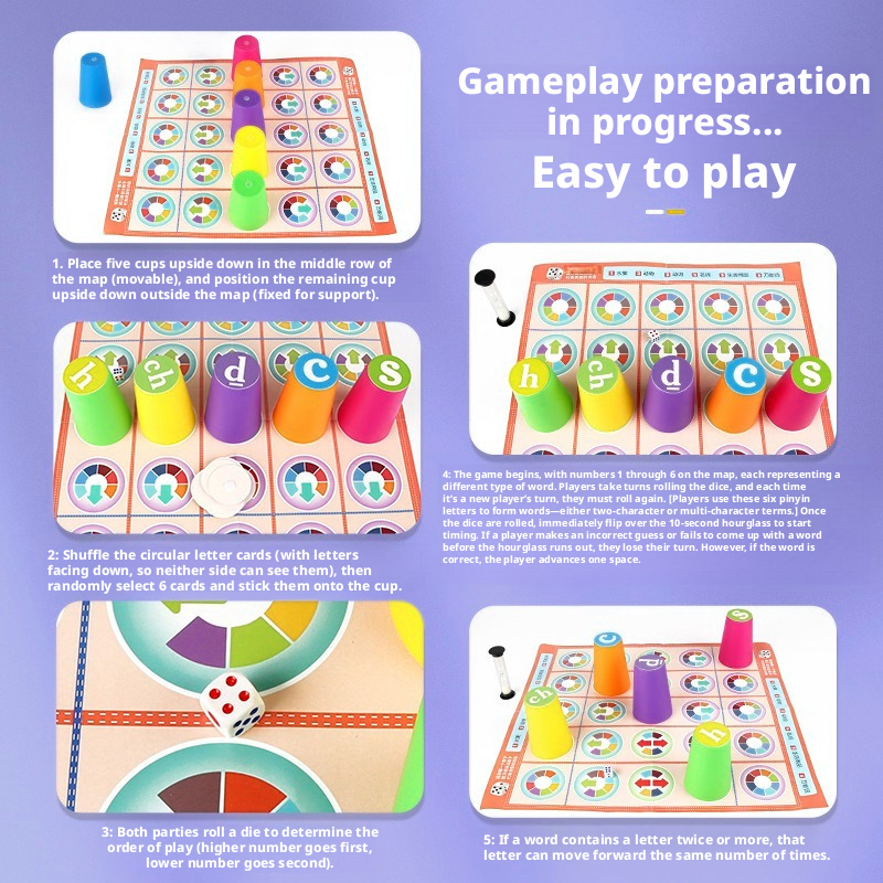 Hot Kids Chinese Pinyin Matchi - Board Game With Questions ulasan dan harga