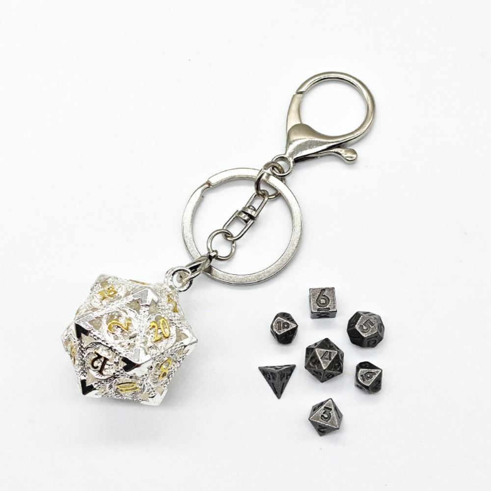 1 Set 20-sided Hollow Metal Di - Board Game Io ulasan dan harga