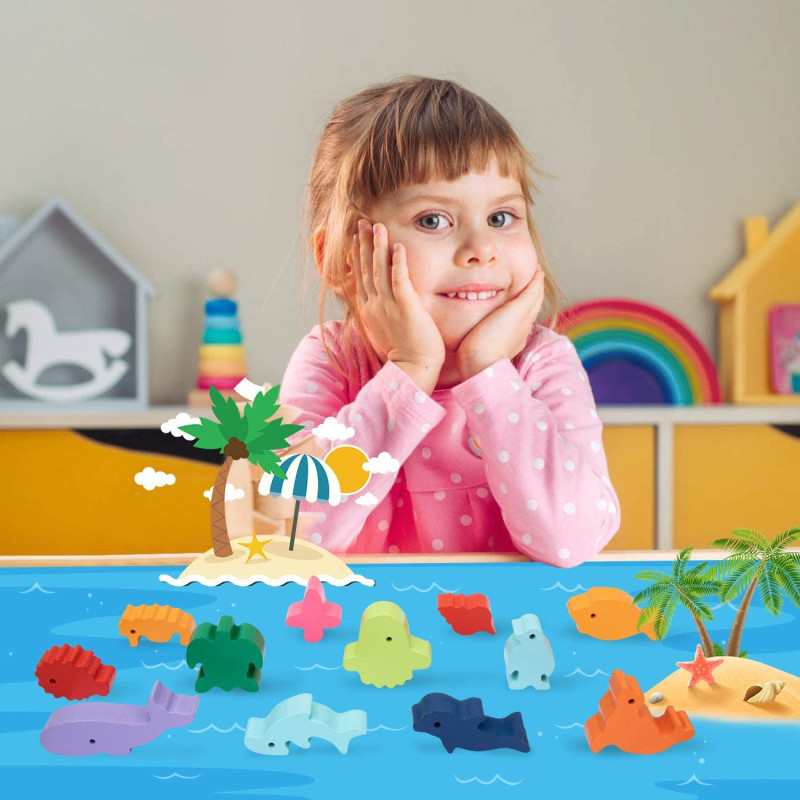 New Children Montessori Wooden - Board Game With Questions ulasan dan harga
