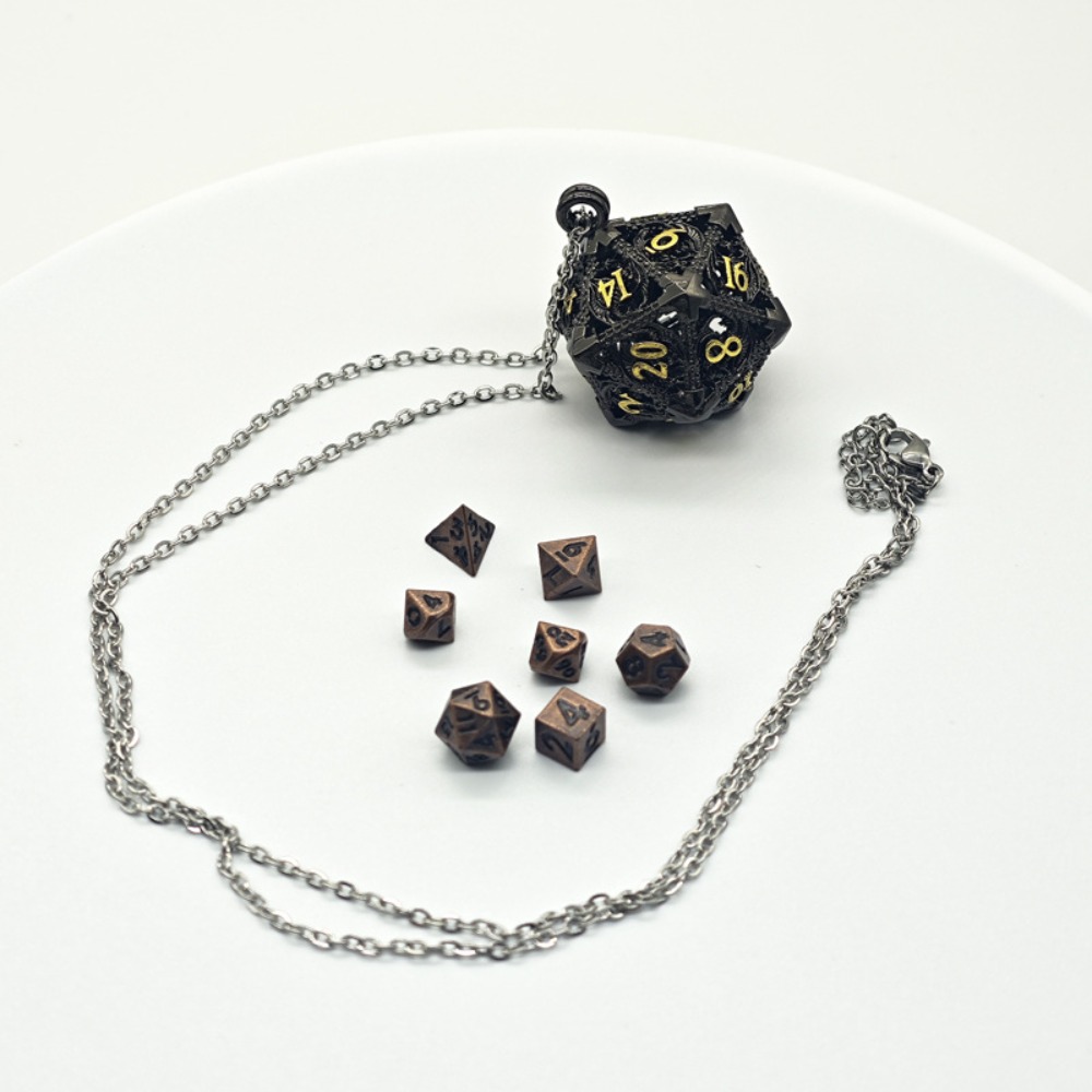 1 Set 20-sided Hollow Metal Di - Board Game Io ulasan dan harga