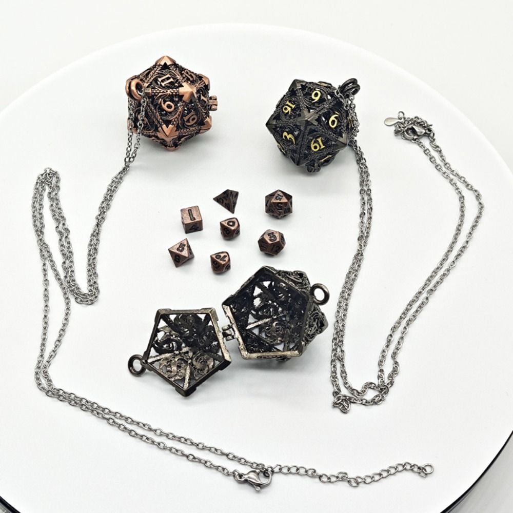 1 Set 20-sided Hollow Metal Di - Board Game Io ulasan dan harga