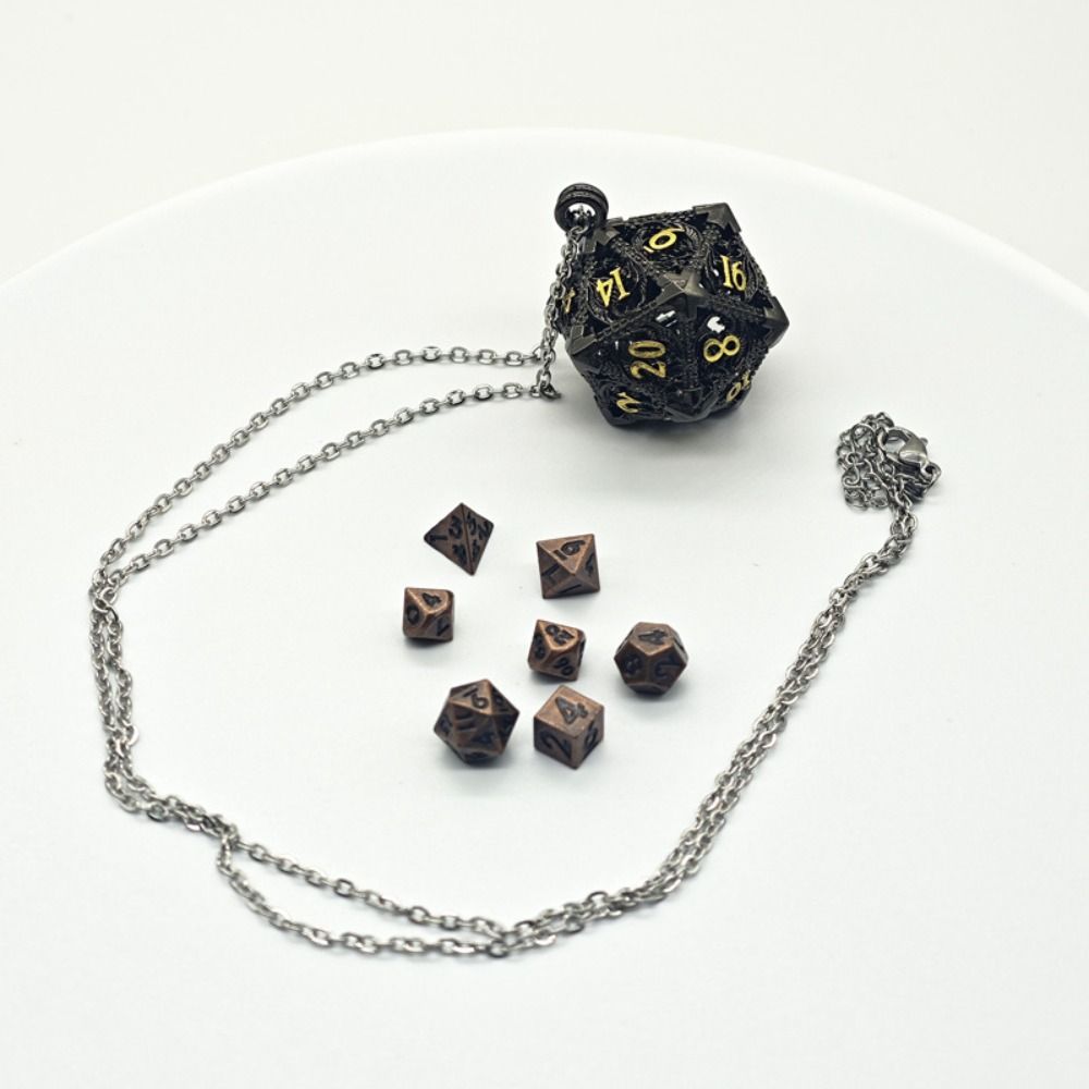 1 Set 20-sided Hollow Metal Di - Board Game Io ulasan dan harga