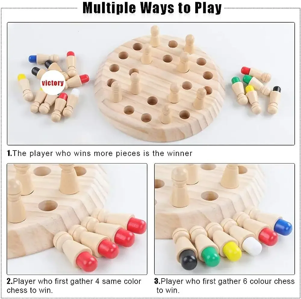 1PC Wooden Memory Match Stick  - Board Game With Questions ulasan dan harga