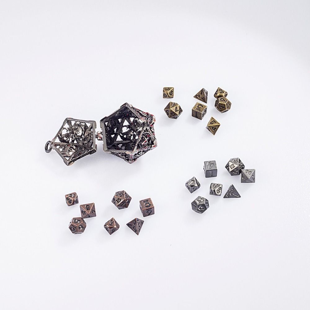 1 Set 20-sided Hollow Metal Di - Board Game Io ulasan dan harga