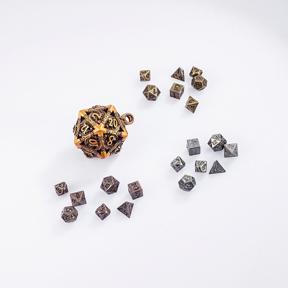 1 Set 20-sided Hollow Metal Di - Board Game Io ulasan dan harga