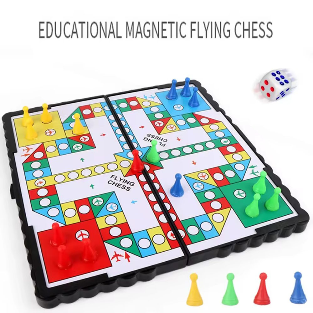 Foldable magnetic flying chess - Board Game Ludo ulasan dan harga
