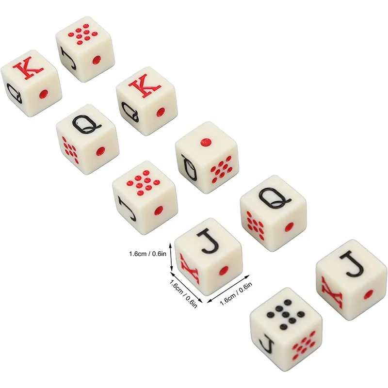 10Pcs/set 16mm Poker Dice Game - Board Game Ludo ulasan dan harga