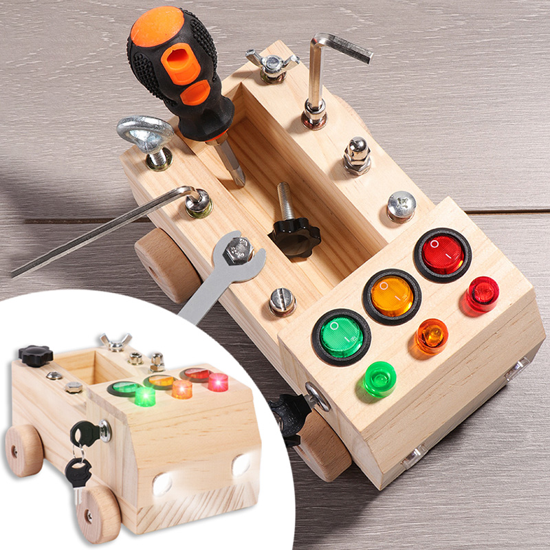 Wooden Montessori Busy Board S - Board Game China ulasan dan harga