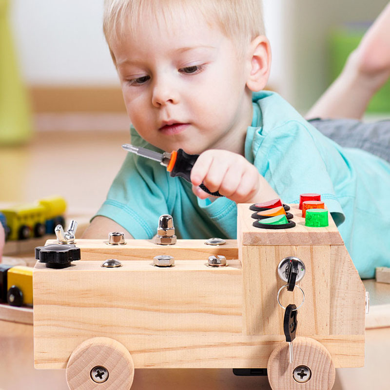 Wooden Montessori Busy Board S - Board Game China ulasan dan harga
