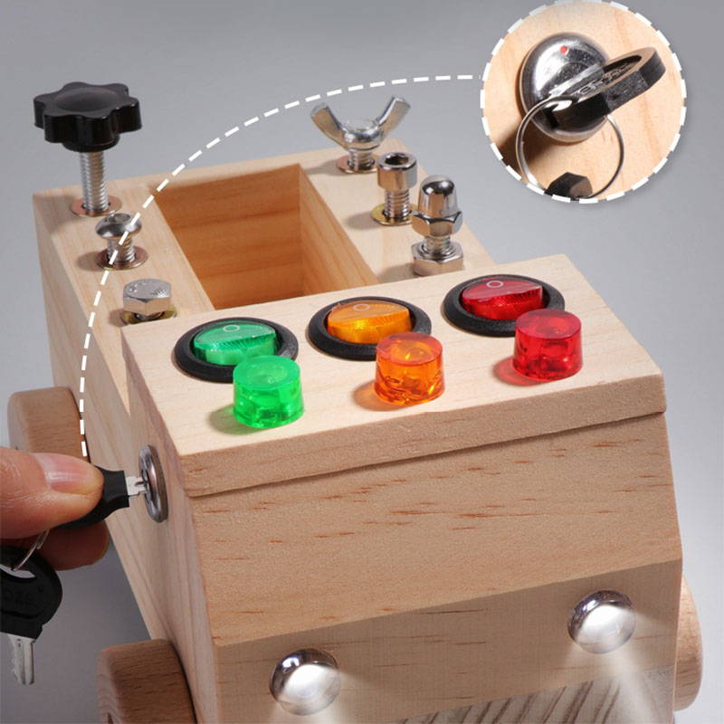 Wooden Montessori Busy Board S - Board Game China ulasan dan harga