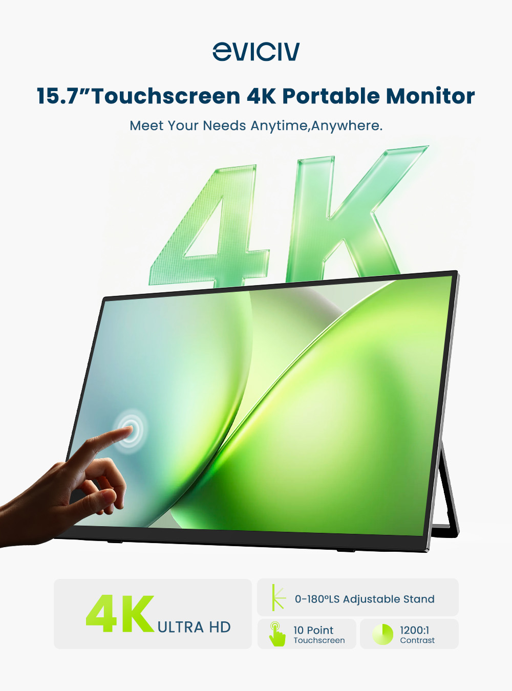 EVICIV 4K Portable Monitor 10- - Board Game Journal ulasan dan harga