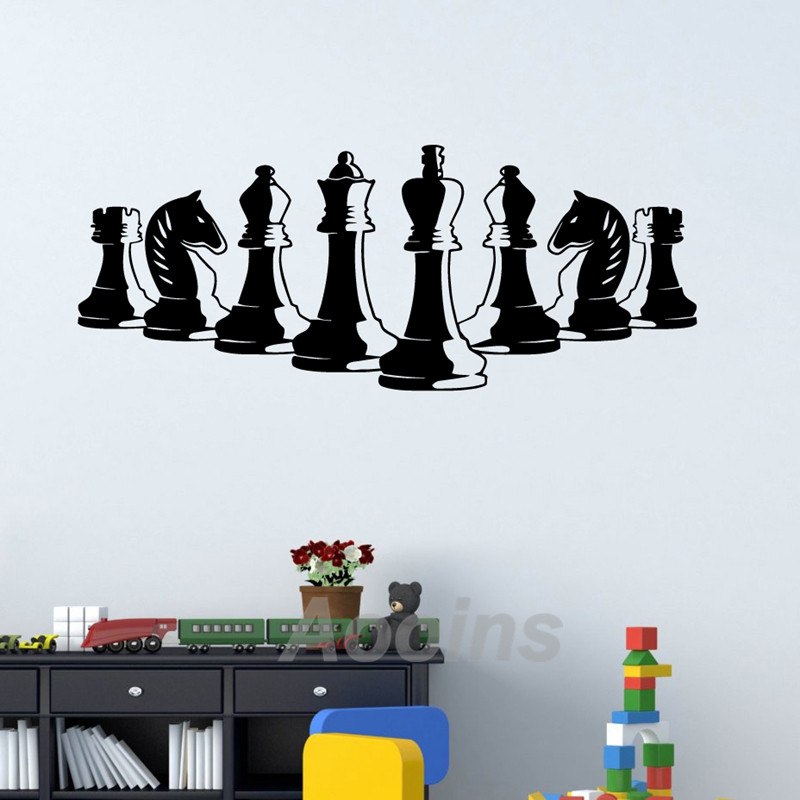 Chess Pieces Wall Decal Bedroo - Board Game Wingspan ulasan dan harga