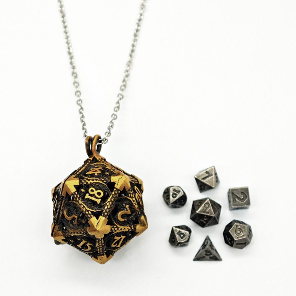 1 Set 20-sided Hollow Metal Di - Board Game Io ulasan dan harga