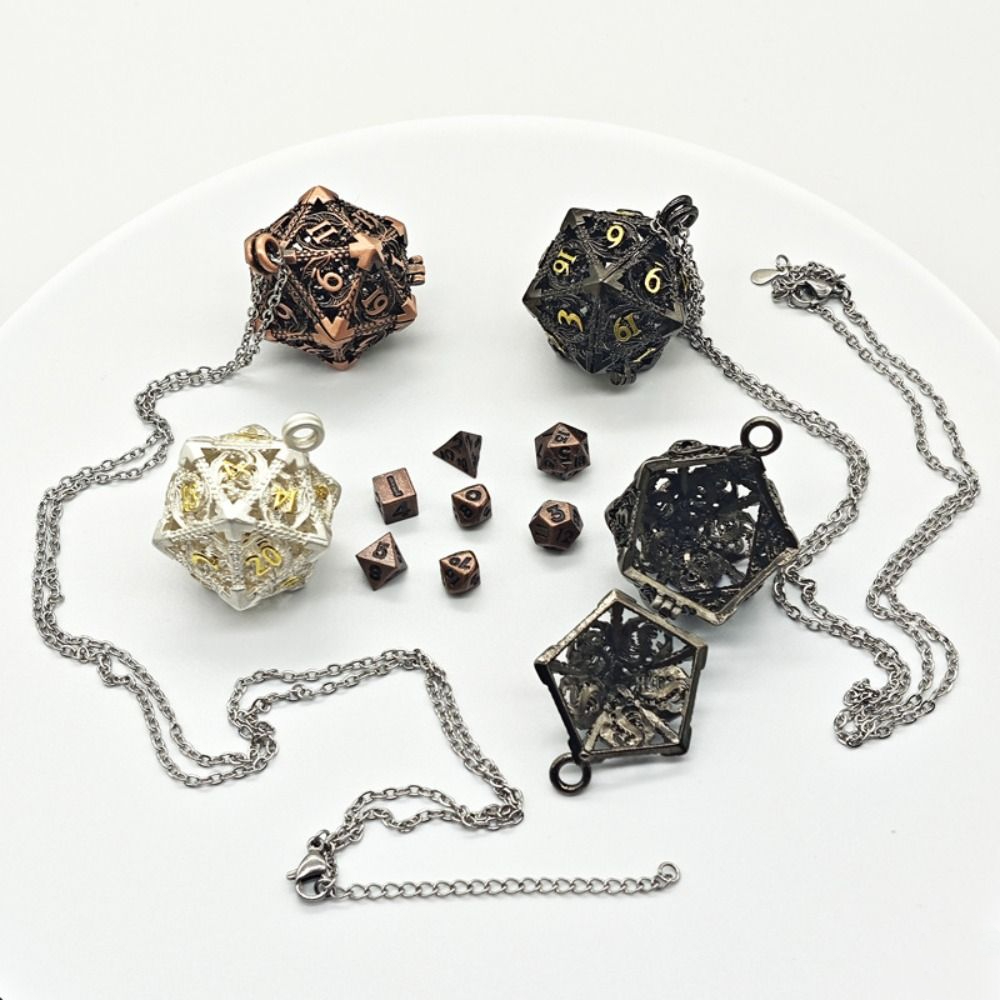 1 Set 20-sided Hollow Metal Di - Board Game Io ulasan dan harga
