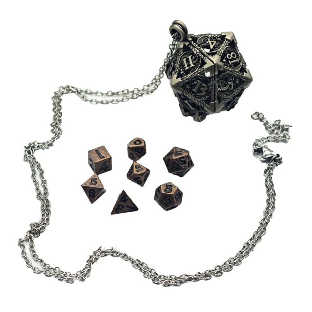 1 Set 20-sided Hollow Metal Di - Board Game Io ulasan dan harga