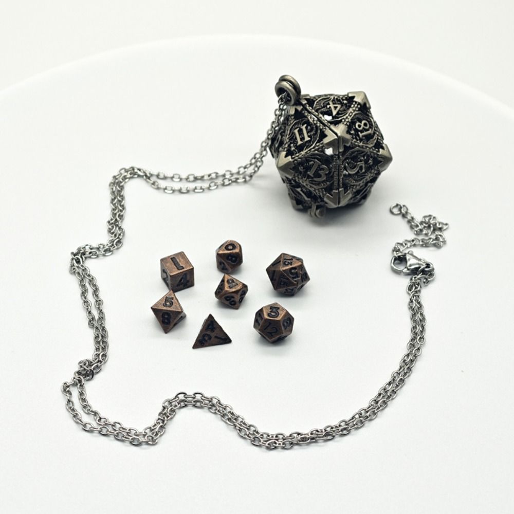 1 Set 20-sided Hollow Metal Di - Board Game Io ulasan dan harga