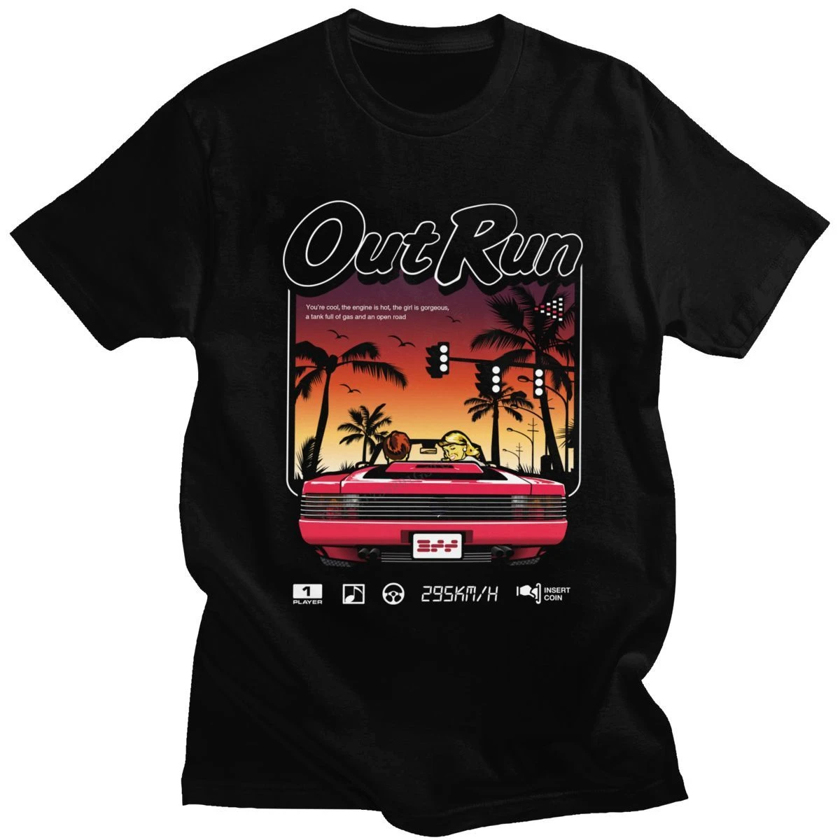 90s Vintage Out Run Top T Shir - Board Game Viral ulasan dan harga