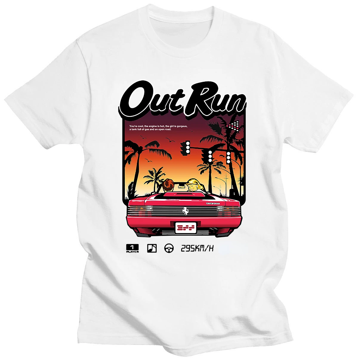 90s Vintage Out Run Top T Shir - Board Game Viral ulasan dan harga