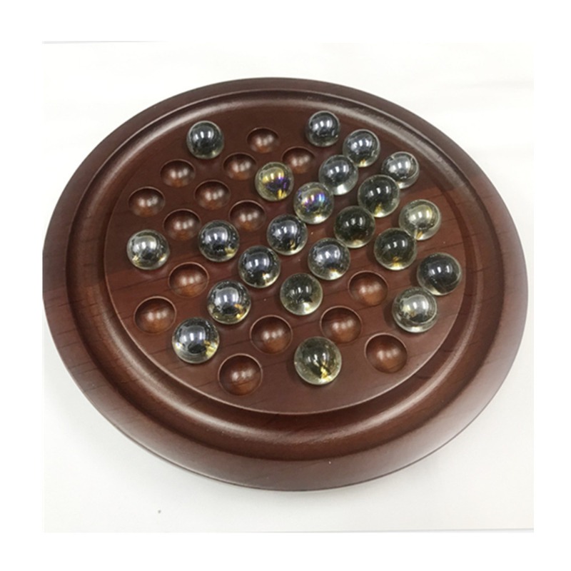 Wooden Solitaire Chess Set - I - Chess Set Wooden ulasan dan harga